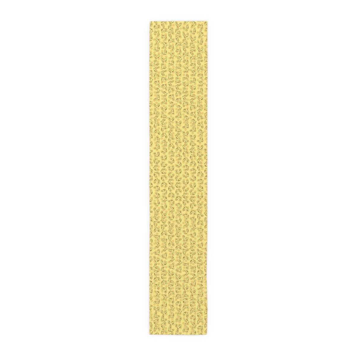 Golden Purr Cat Table Runner – Minimalist Line Art Design
