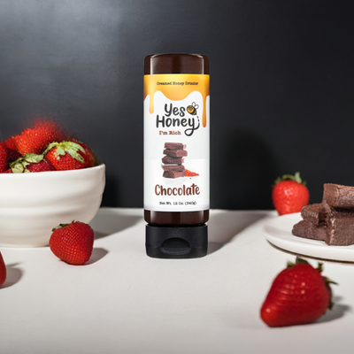 Chocolate con miel rociada