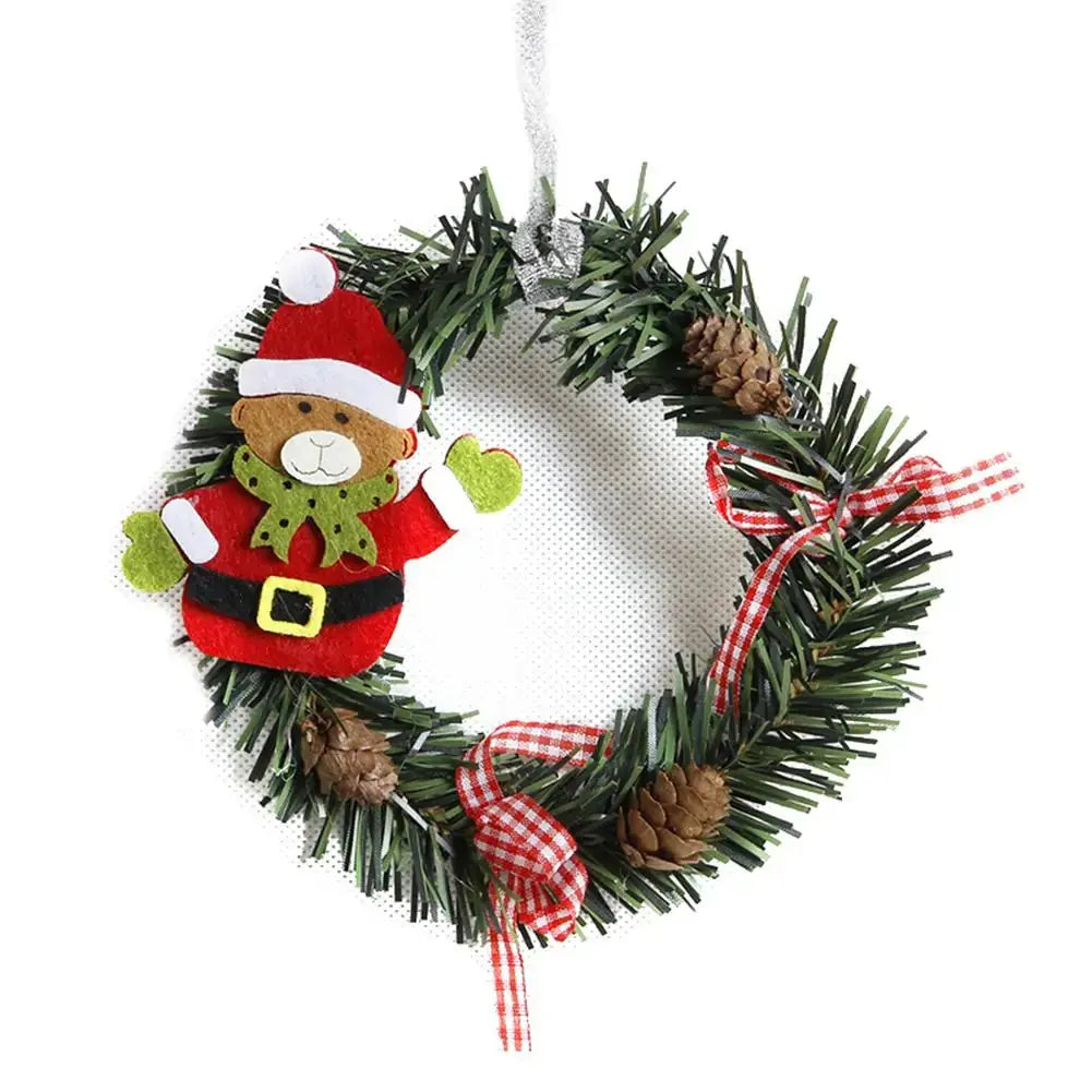 Corona de Navidad de Madera Rústica