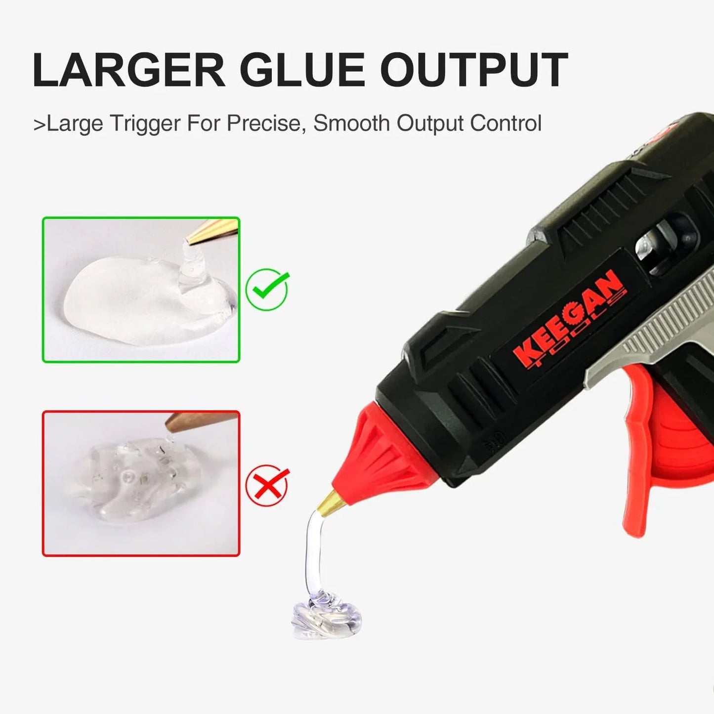 Cordless 20V Hot Melt Glue Gun Kit with Rechargeable Batteries