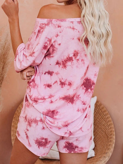 Graffiti tie dye casual sports home set two-piece set - Korvel