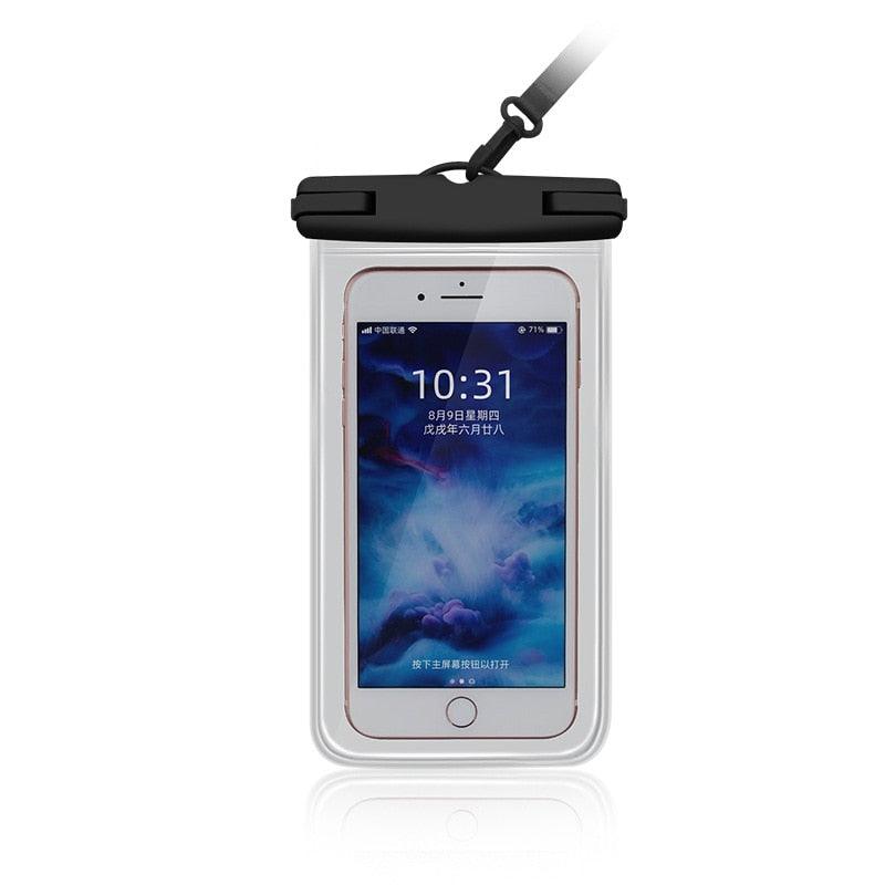 Gray Waterproof Bag for Mobile Phones Up to 6.9 Inches