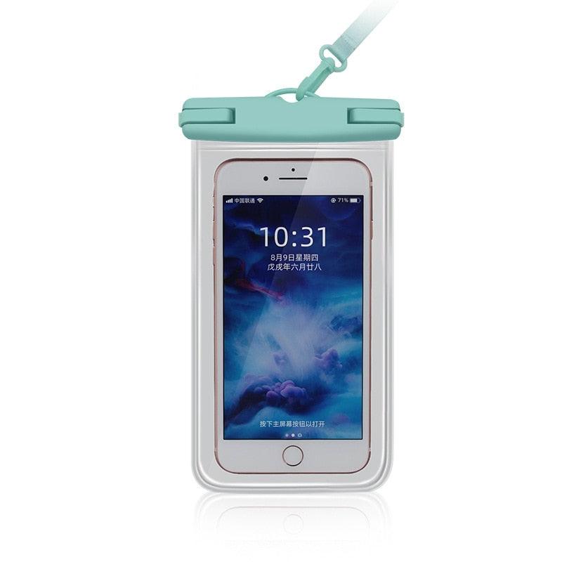 Gray Waterproof Bag for Mobile Phones Up to 6.9 Inches