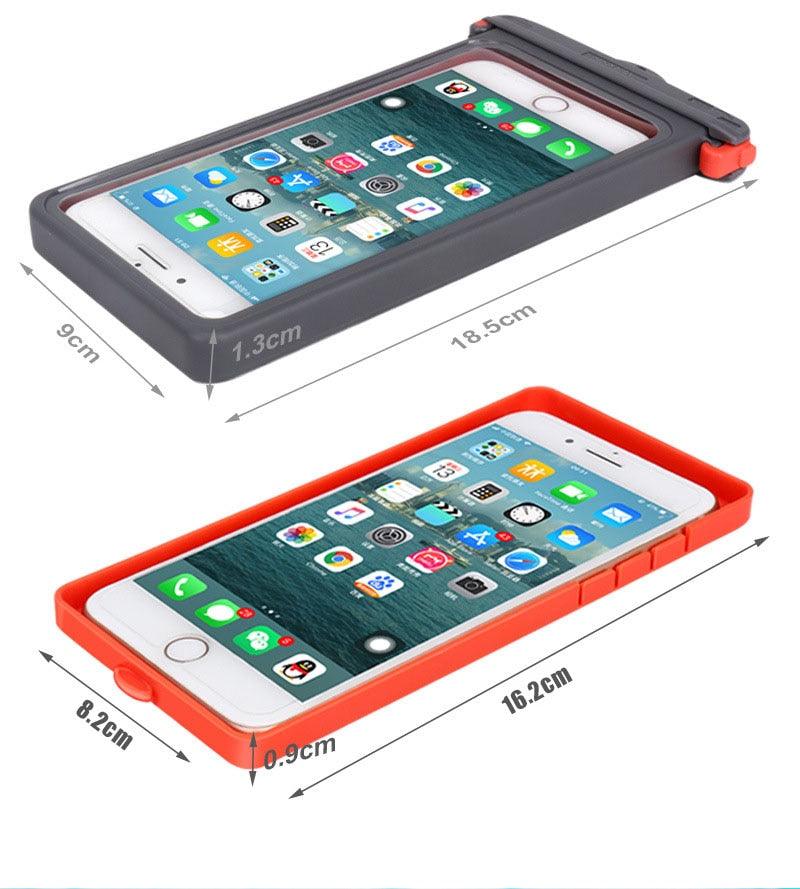 Gray Waterproof Bag for Mobile Phones Up to 6.9 Inches