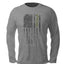 T-shirt à manches longues Vycah Vintage Flag - Gris