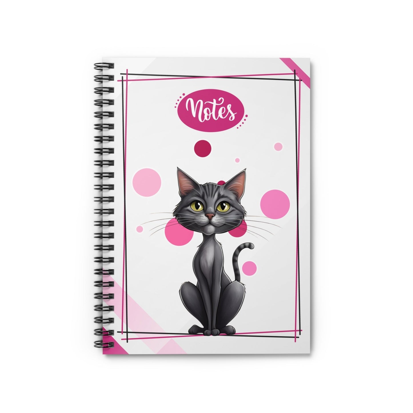 Cahier à spirale Chat Gris pour Étudiants et Amoureux des Chats