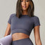 THRIXINE Elite Crop Top : Vêtements de sport noirs haut de gamme