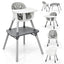 Ensemble de table et chaise convertible 4-en-1 pour bébé - Gris
