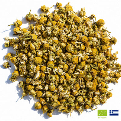 Wildcrafted Greek Chamomile Tea – Whole Flowers from Magnesia (2.2 oz)