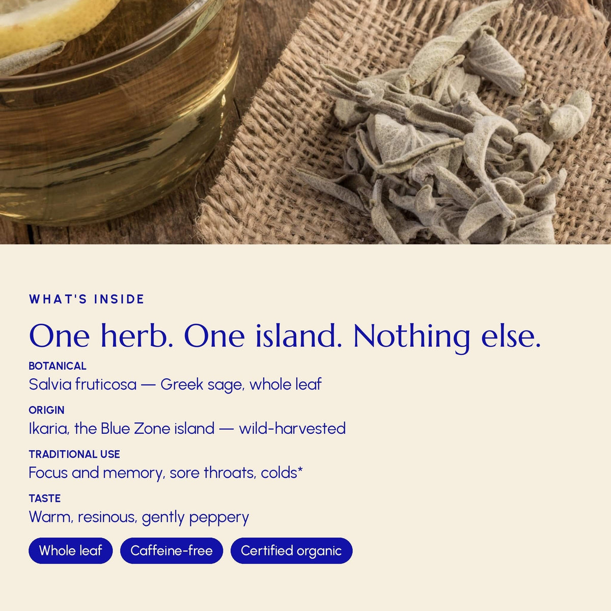 Wildcrafted Greek Sage Tea – Premium Loose Leaf from Crete