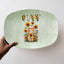 Green Sunflower Cat Collectible Serving Platter