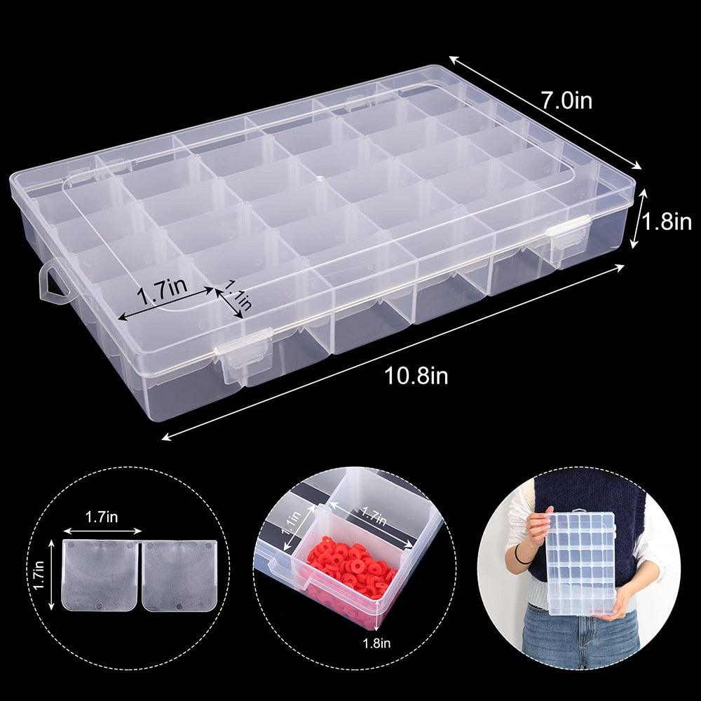 Caja Organizadora Plástica Ajustable para Joyería y Manualidades