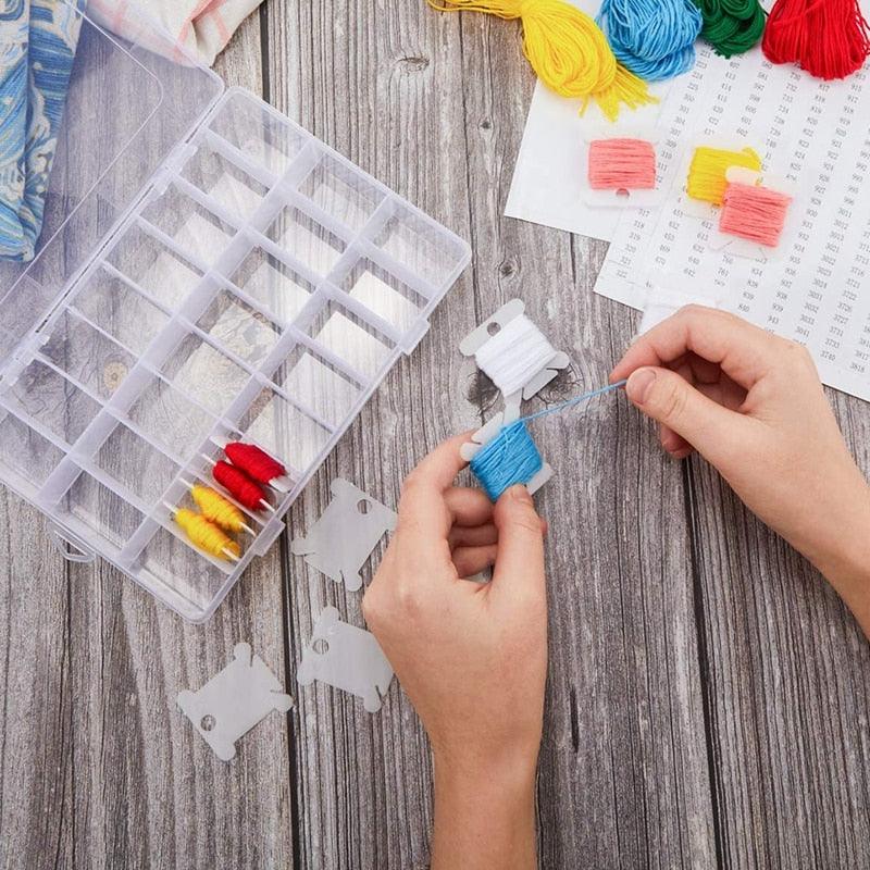 Caja Organizadora Plástica Ajustable para Joyería y Manualidades