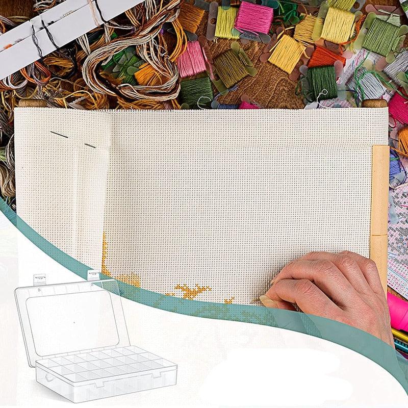 Caja Organizadora Plástica Ajustable para Joyería y Manualidades