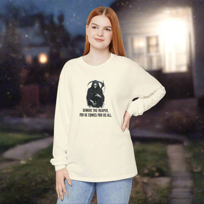 Camiseta de Manga Larga del Gato Segador para Halloween