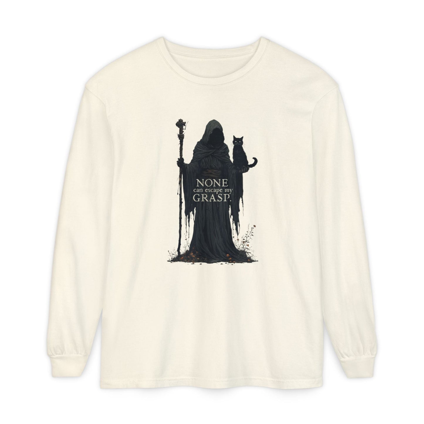 Camiseta de Manga Larga Gato Grim Reaper