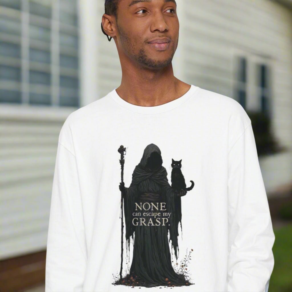 Camiseta de Manga Larga Gato Grim Reaper
