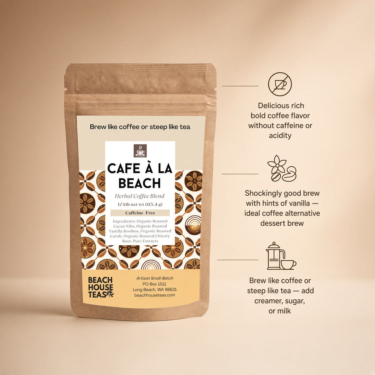 Café À la Beach Herbal Brew - Caffeine-Free Delight
