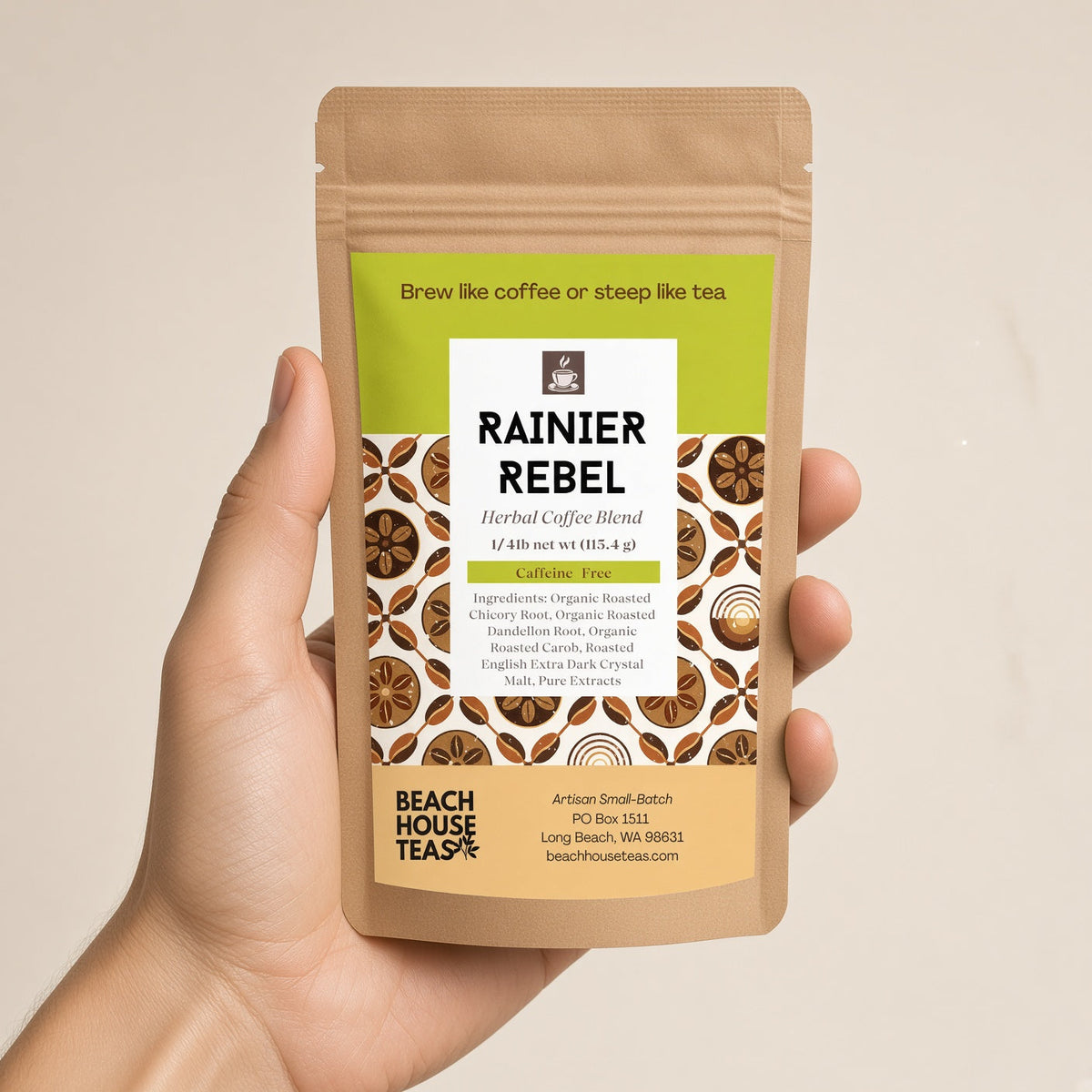 Rainier Rebel Herbal Coffee - Caffeine-Free Alternative