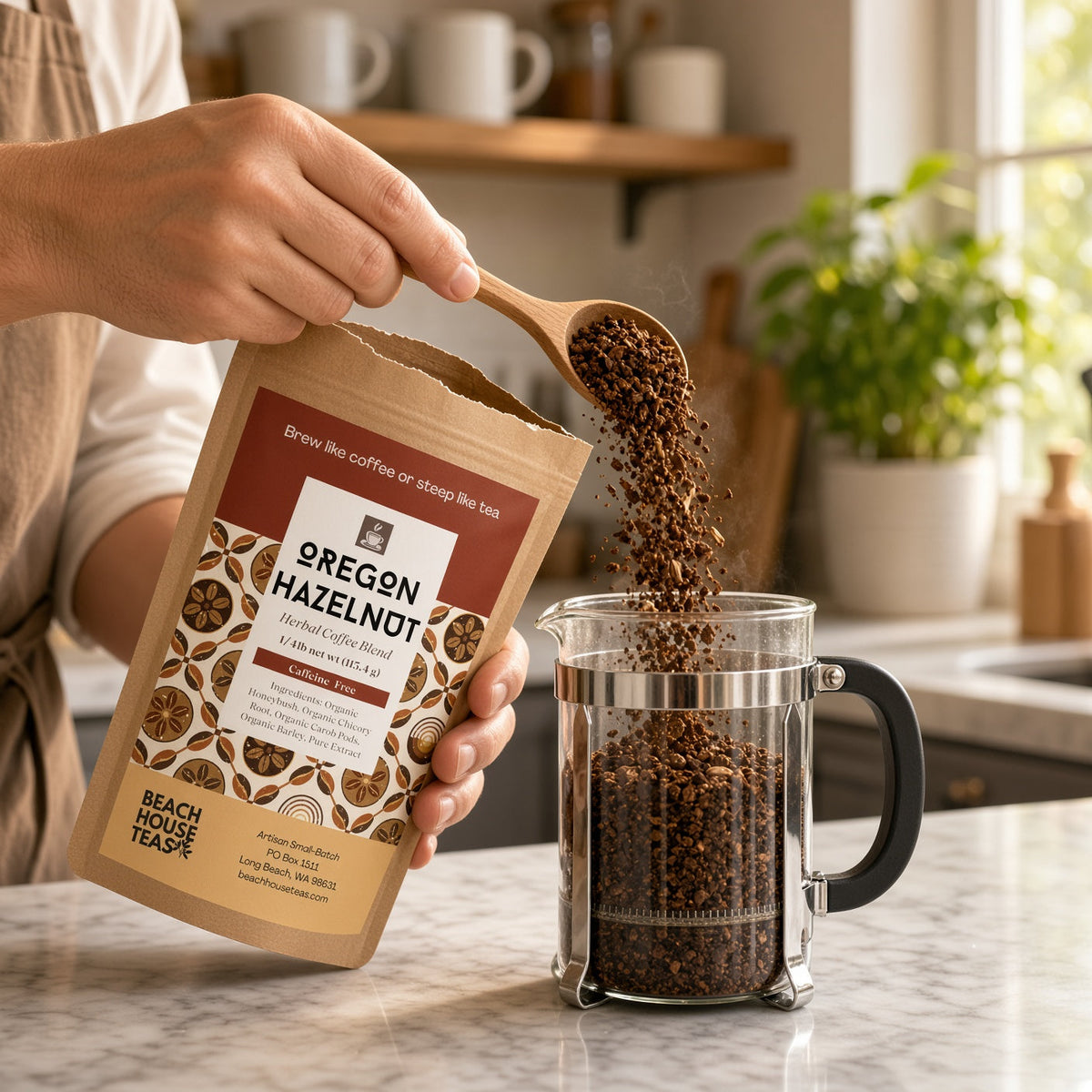 Café herbal de avellana de Oregón