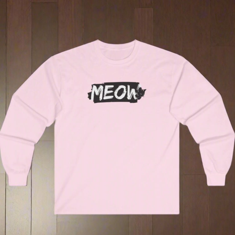 Edgy Cat Vibes Long Sleeve Tee - Korvel