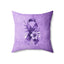 Grungy Purple Ribbon Decorative Pillow