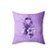 Grungy Purple Ribbon Decorative Pillow