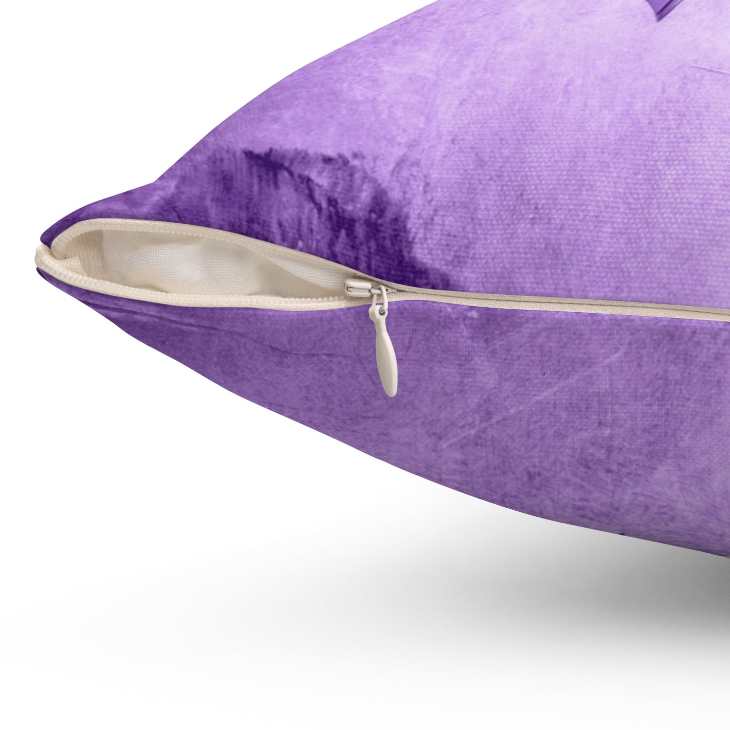Grungy Purple Ribbon Decorative Pillow