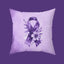 Grungy Purple Ribbon Decorative Pillow