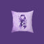 Grungy Purple Ribbon Decorative Pillow