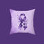 Grungy Purple Ribbon Decorative Pillow