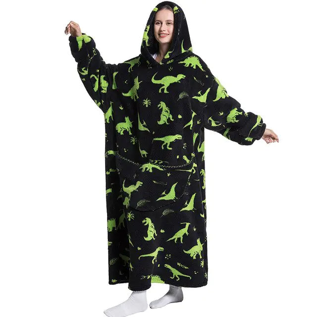 Oversized Long Blanket Hoodie for Cozy Comfort