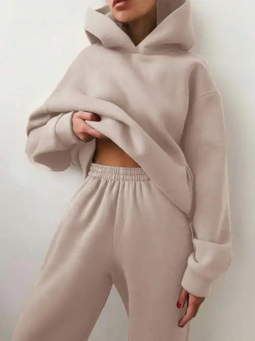 Conjunto de Sudadera con Capucha Esencial para Invierno