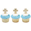 Gold Cross Cake Toppers - Religious Dessert Decorations