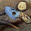 Exquisite Damascus Steel Gut Hook Skinning Knife – 7.5 Inch with Premium Sheep Horn Handle - Korvel
