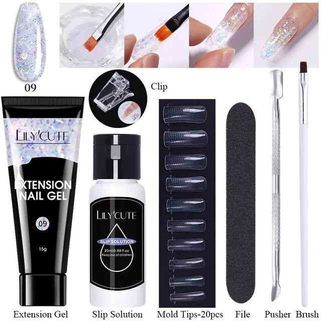 LILYCUTE Nail Extension Gel Set - Premium Nail Care