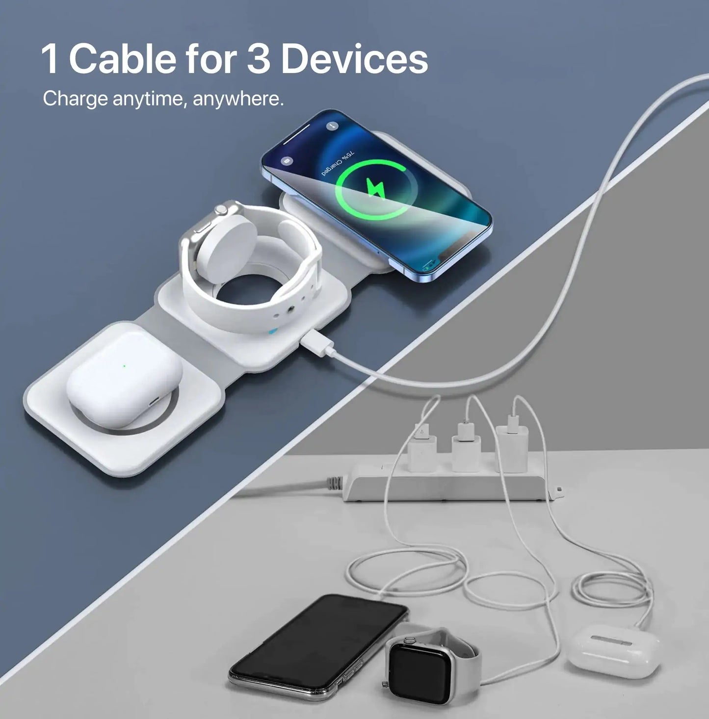 Tri Plug Charger - Versatile Wireless Charging Solution