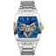 Montre multifonction en acier inoxydable argenté pour homme Guess