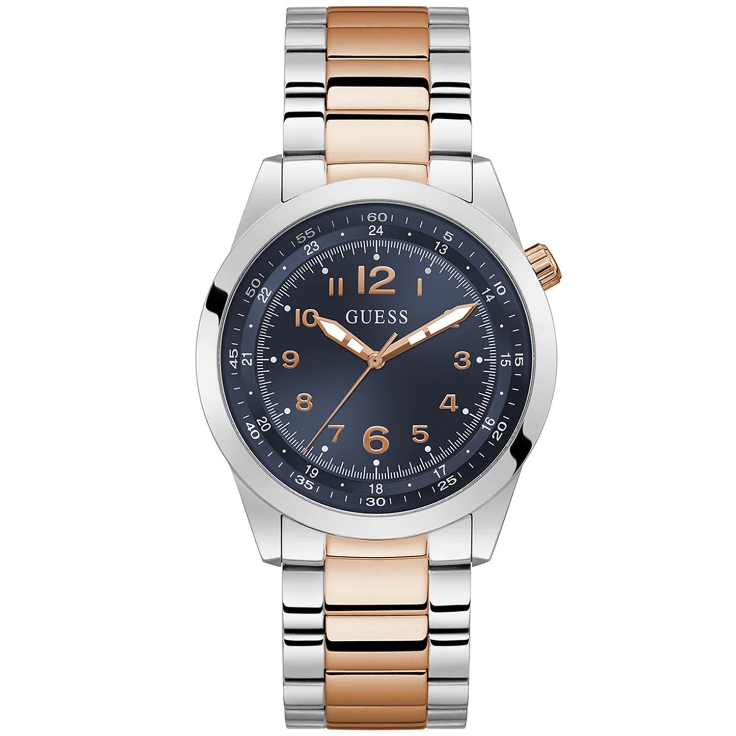 Guess Men's Max Watch - Navy Dial with Stainless Steel Bracelet