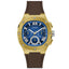 Montre multifonction Guess pour homme en ton or brun