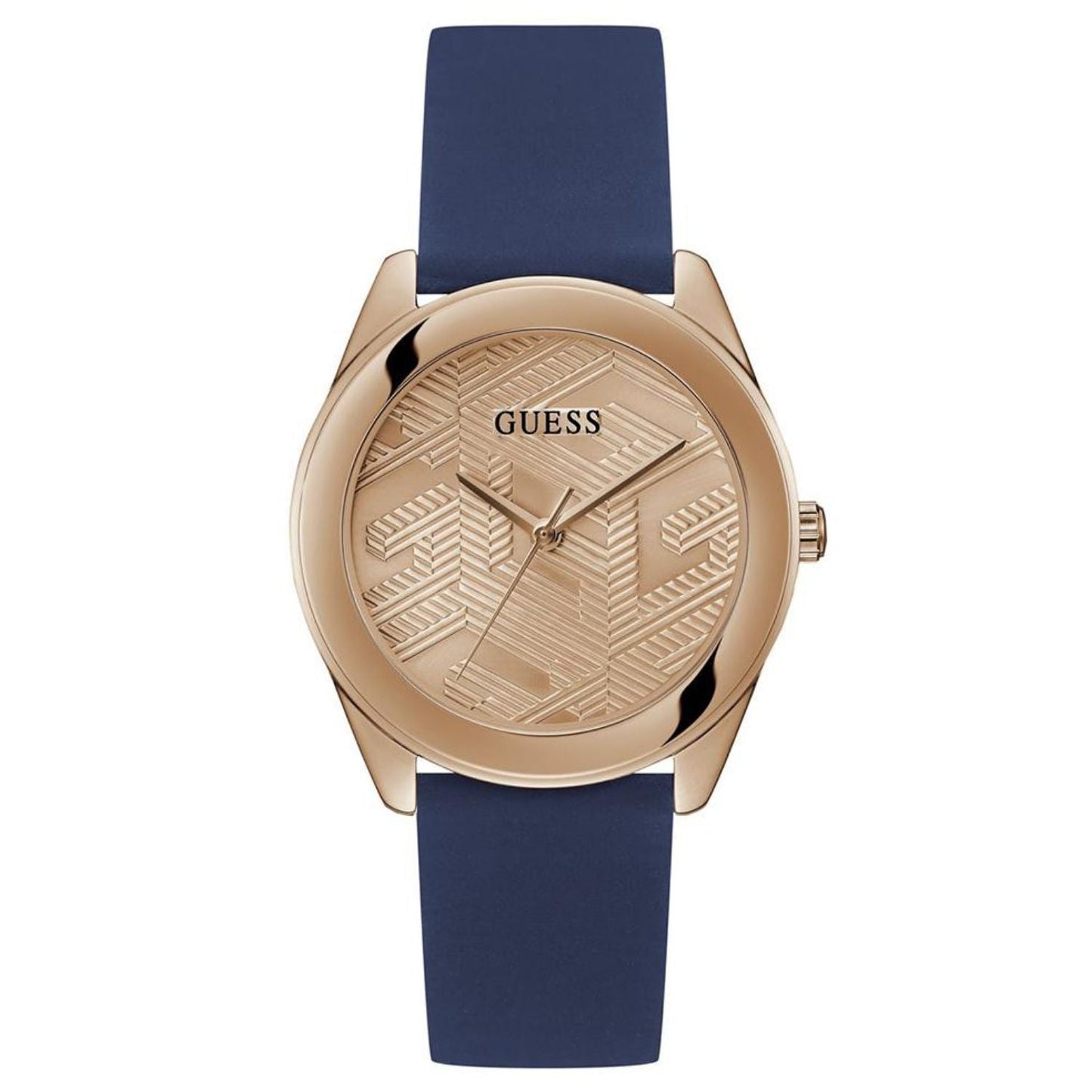 Montre Cubique Guess pour Femme - Or Rose et Bleu