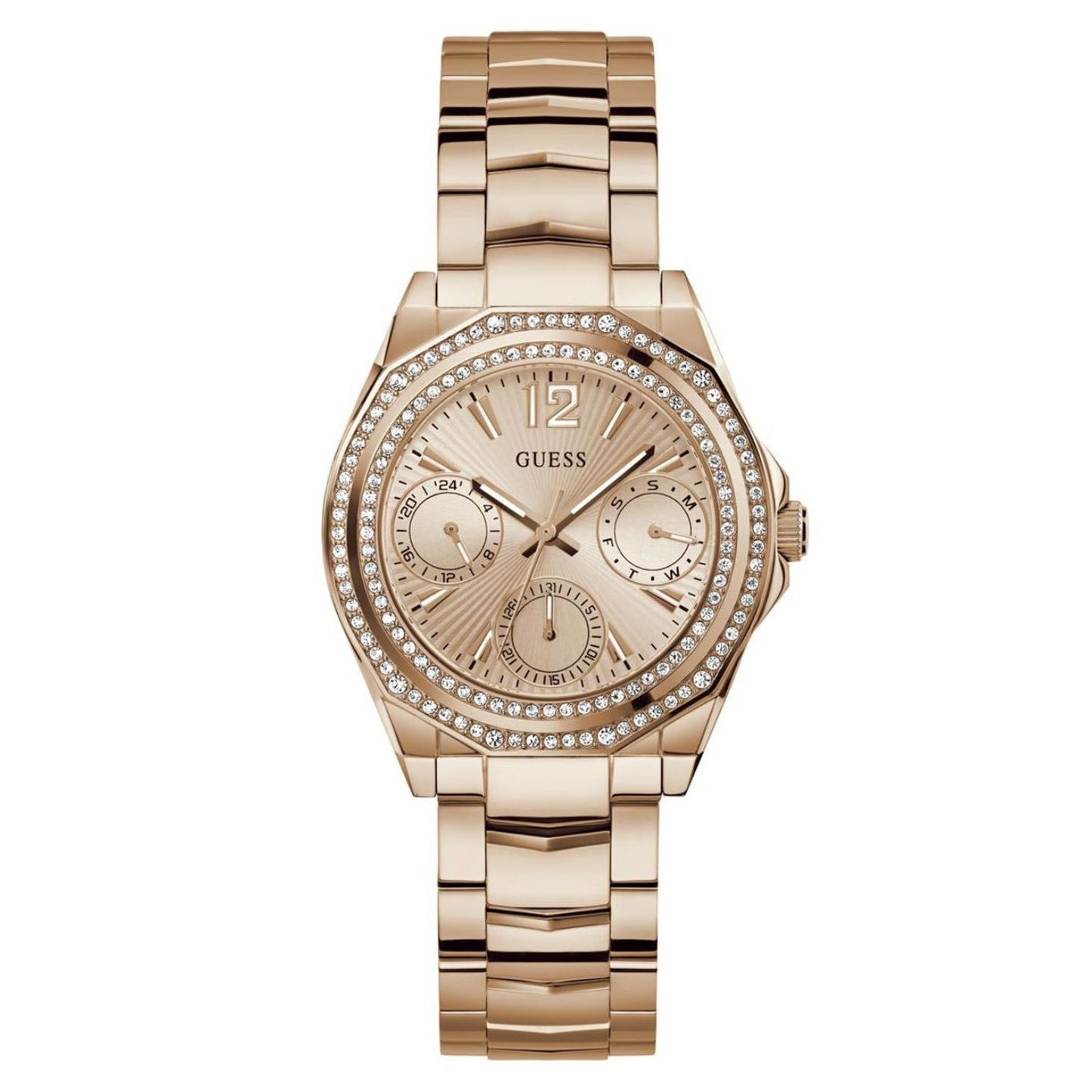 Montre Ritzy pour femme Guess - Design élégant en or rose