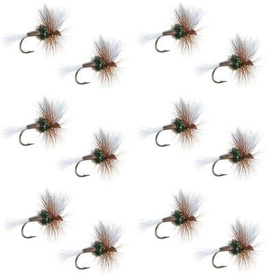 H & L Variant Classic Dry Fly - 12 Premium Size 16 Flies - Korvel