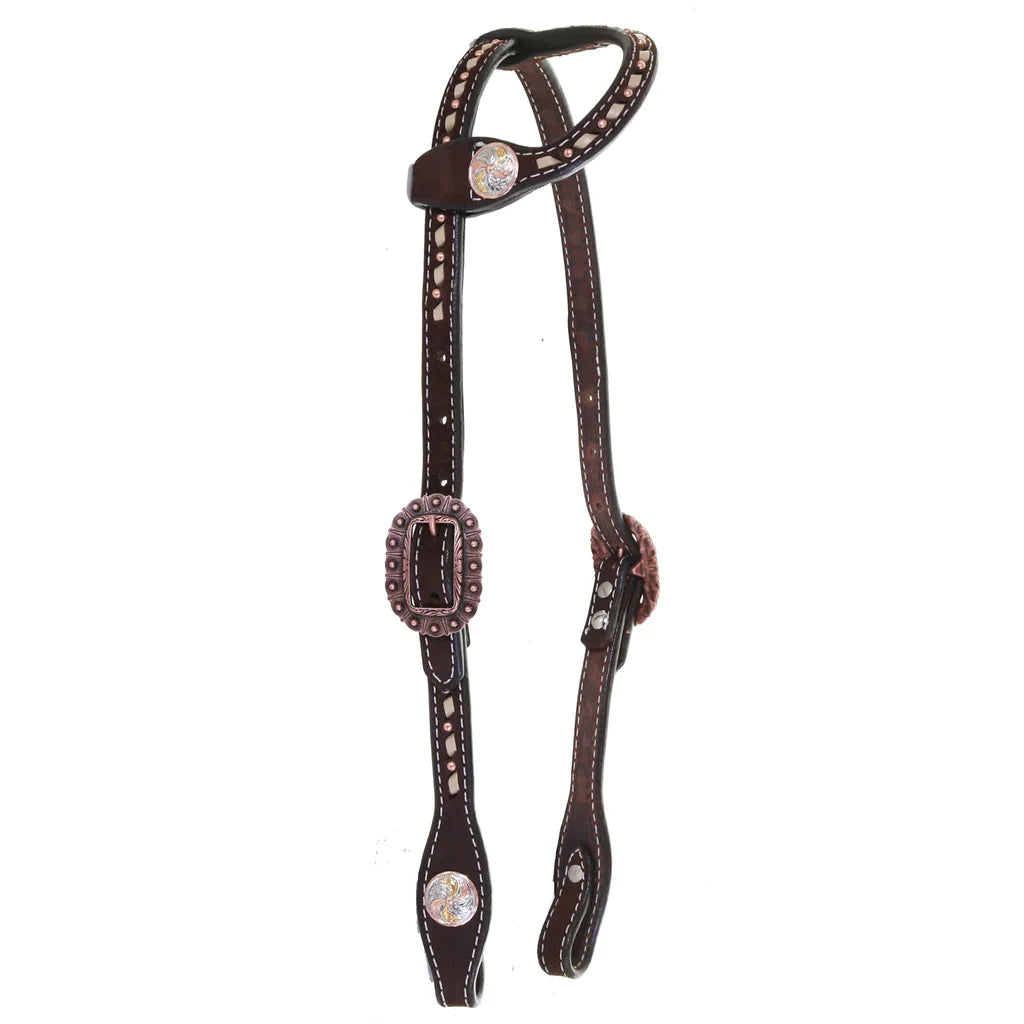 Classic Vintage Feather Headstall with Elegant Detailing - Korvel
