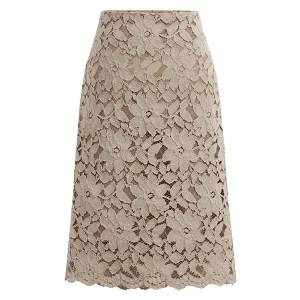 Falda de Encaje Elegante para Oficina