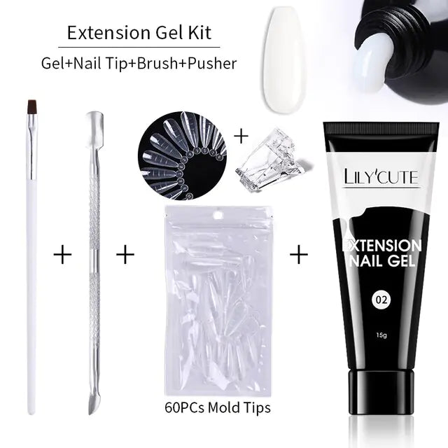 LILYCUTE Nail Extension Gel Set - Premium Nail Care