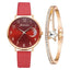 Conjunto de Reloj y Pulsera con Números de Luna