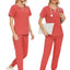 Slim Fit Women's Stretch Scrub Set for Medical Professionals