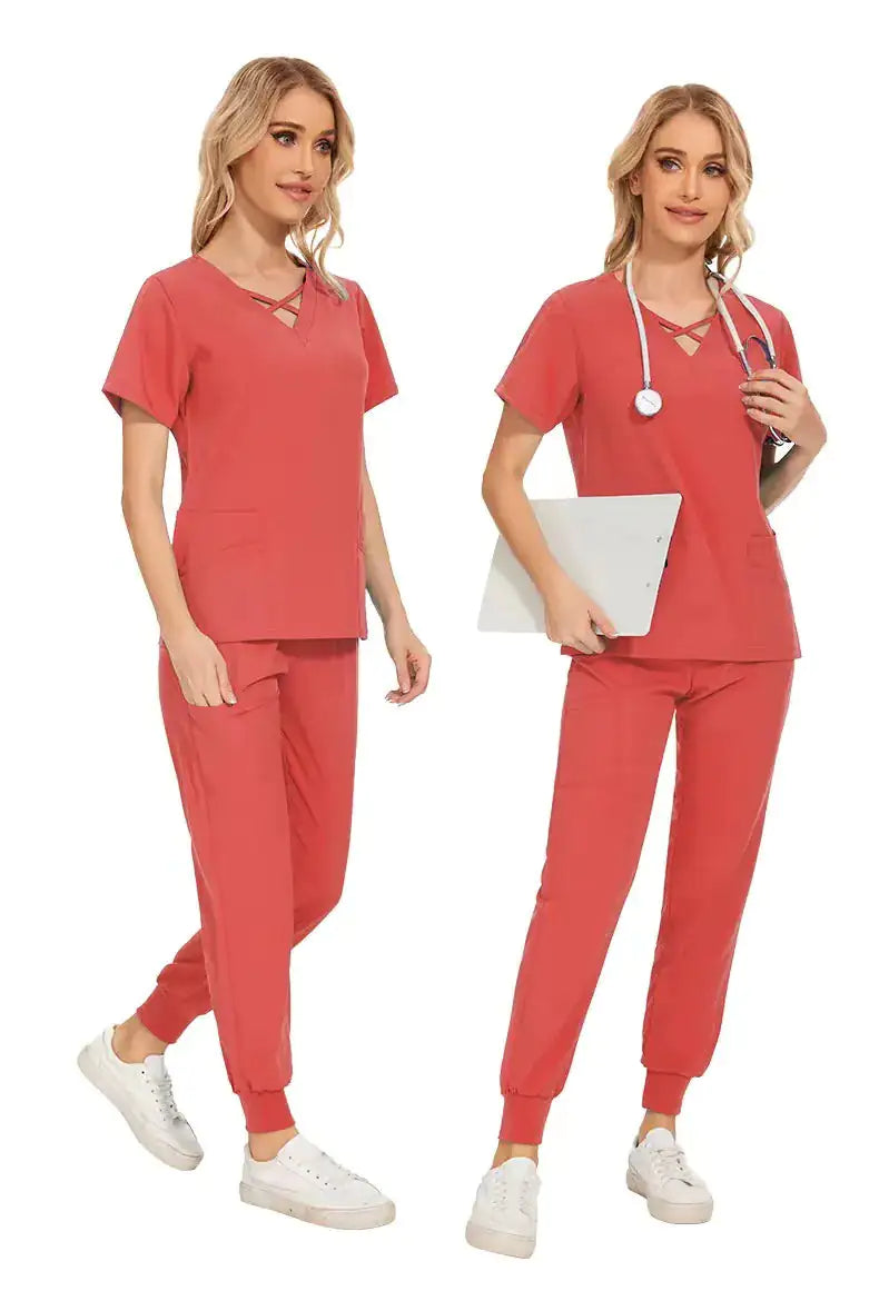 Slim Fit Women's Stretch Scrub Set for Medical Professionals