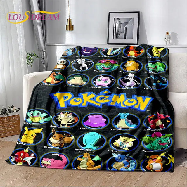 Couverture en Peluche Douce Pokemon - Confort Chaleureux et Vibrant